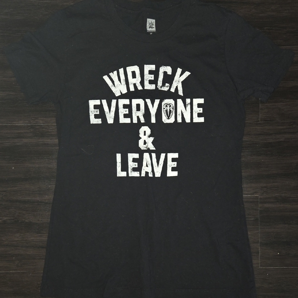 WWE Black and White Short Sleeve Tee